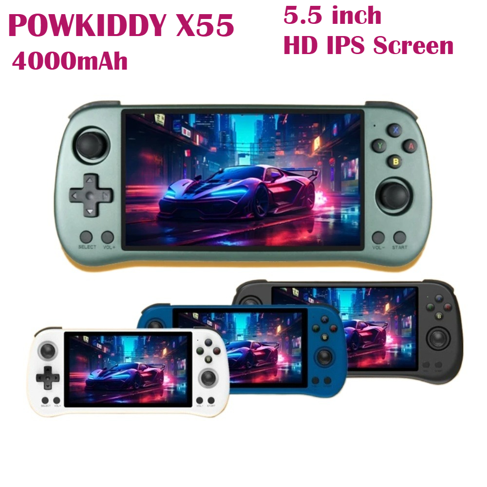 Gaming Console X55 - Consola de Juegos Retro Portátil Powkiddy