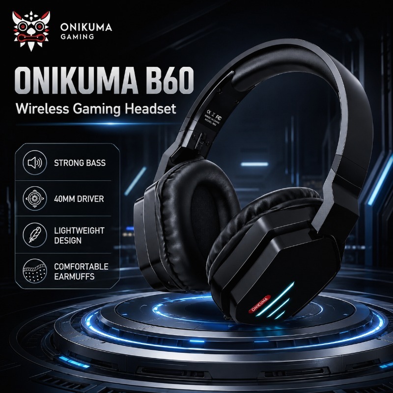 Gaming Console Amazon - Auriculares Inalámbricos para Juegos ONIKUMA B60