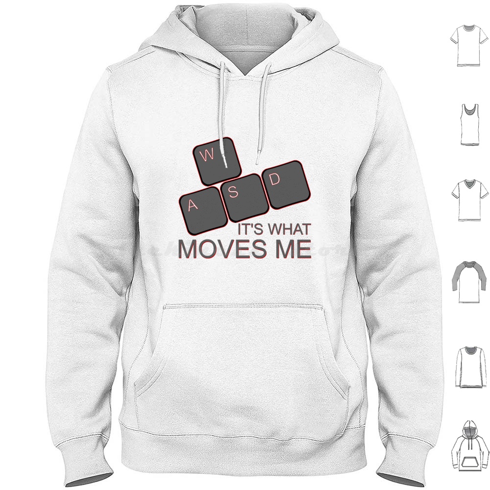 Gaming Console Keyboard - Sudaderas con Capucha Wasd Moves Me