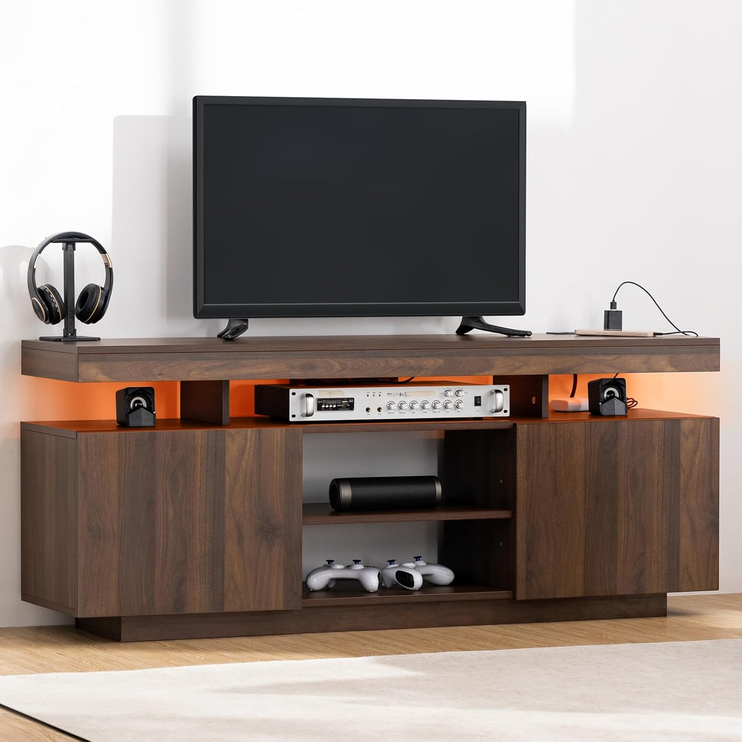 Gaming Console Tv Stand - Soporte para TV LED con Tomas