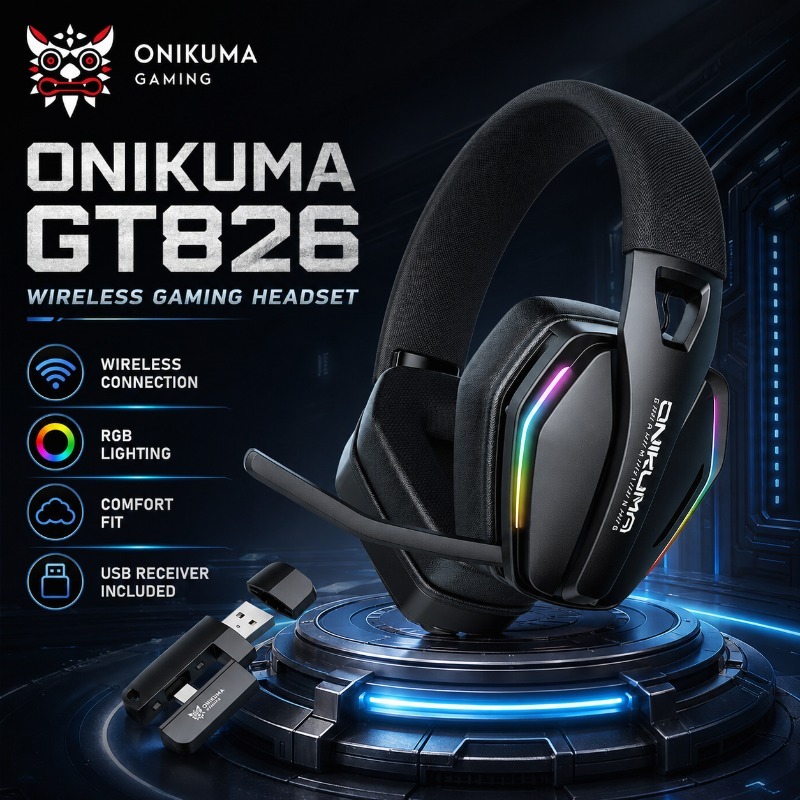 Gaming Console Amazon - ONIKUMA GT826 Auriculares inalámbricos para juegos