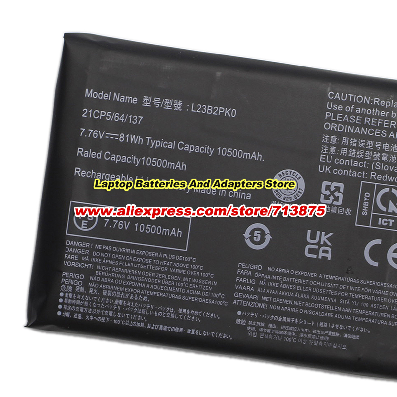 Batería 81Wh L23B2PK0 7.76V 10 - Gaming Console Lenovo reseña y precio