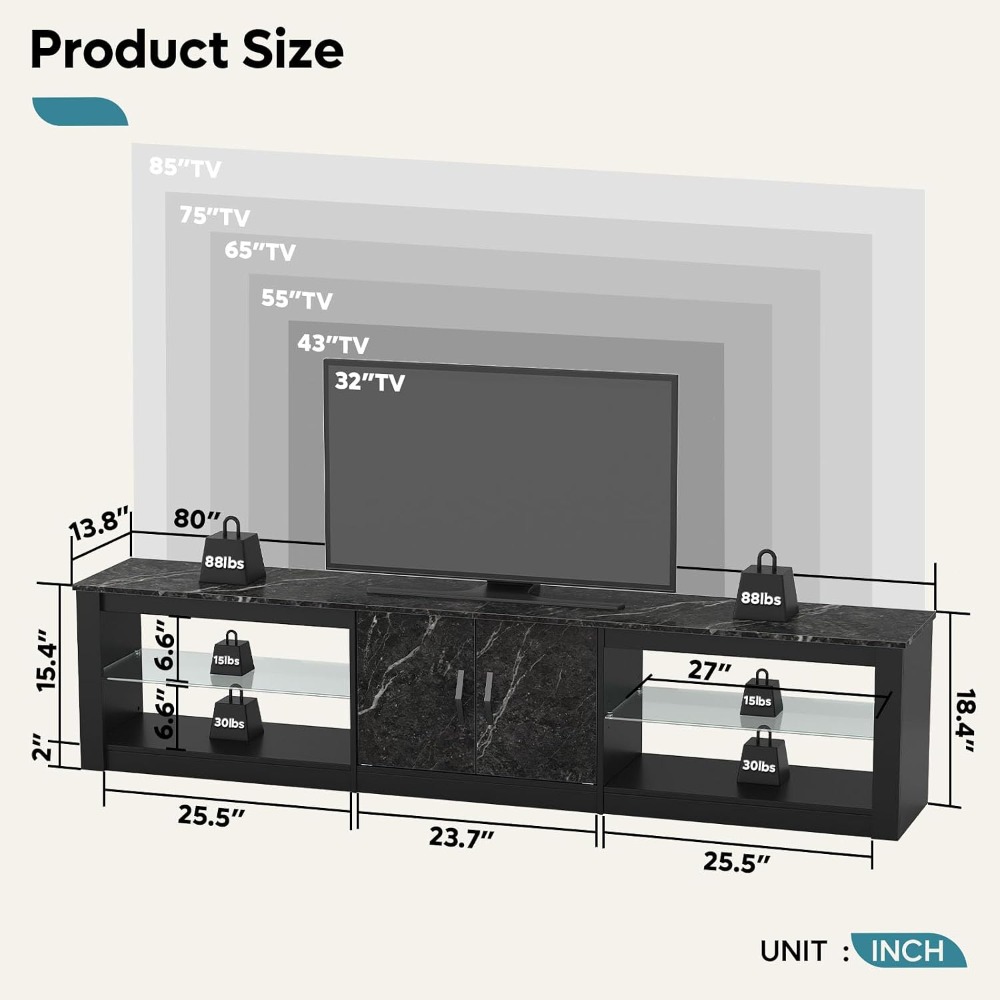 Soporte para TV de 80 Pulgadas - Gaming Console Tv Stand reseña y precio