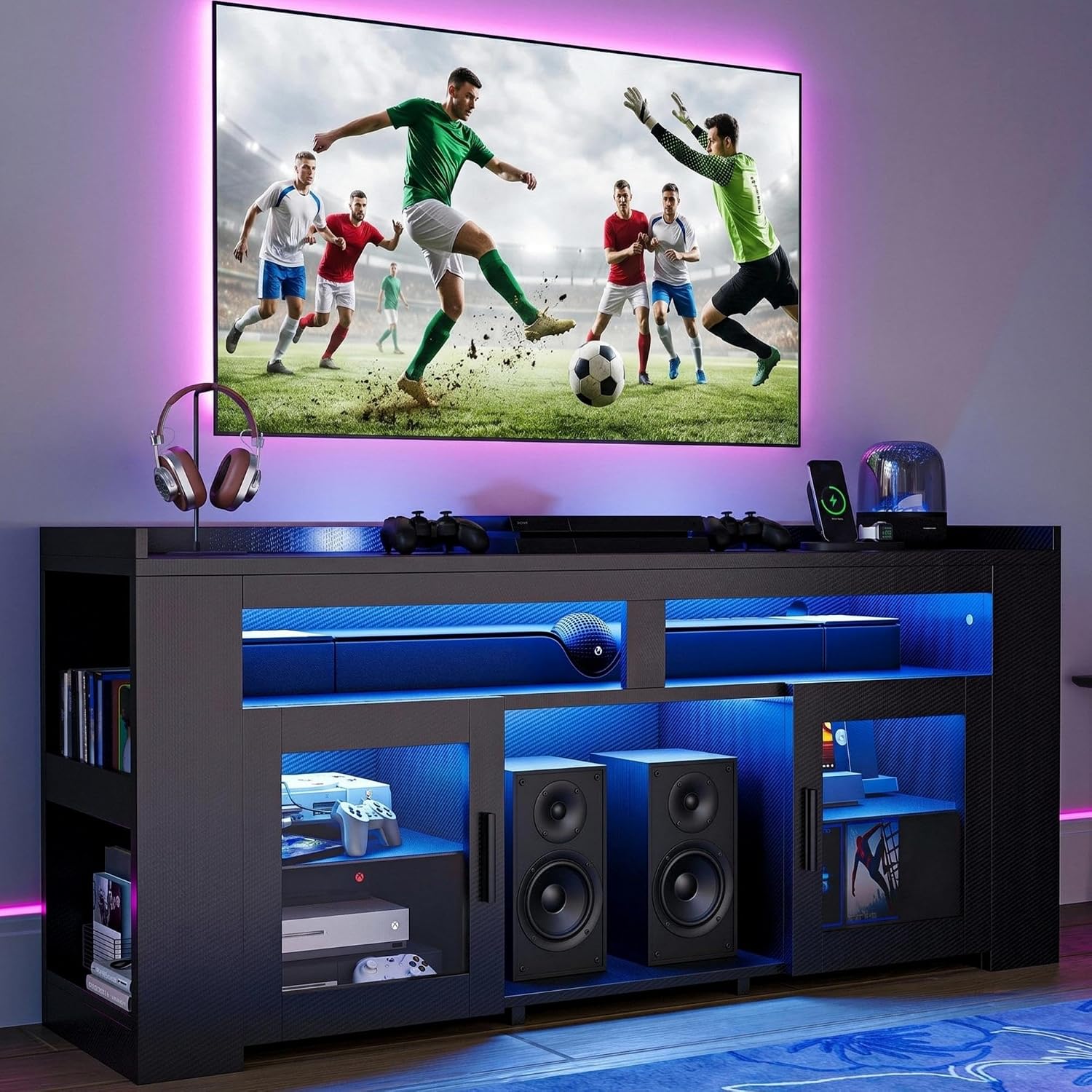 Soporte para TV con Estación d - Gaming Console Tv Stand reseña y precio