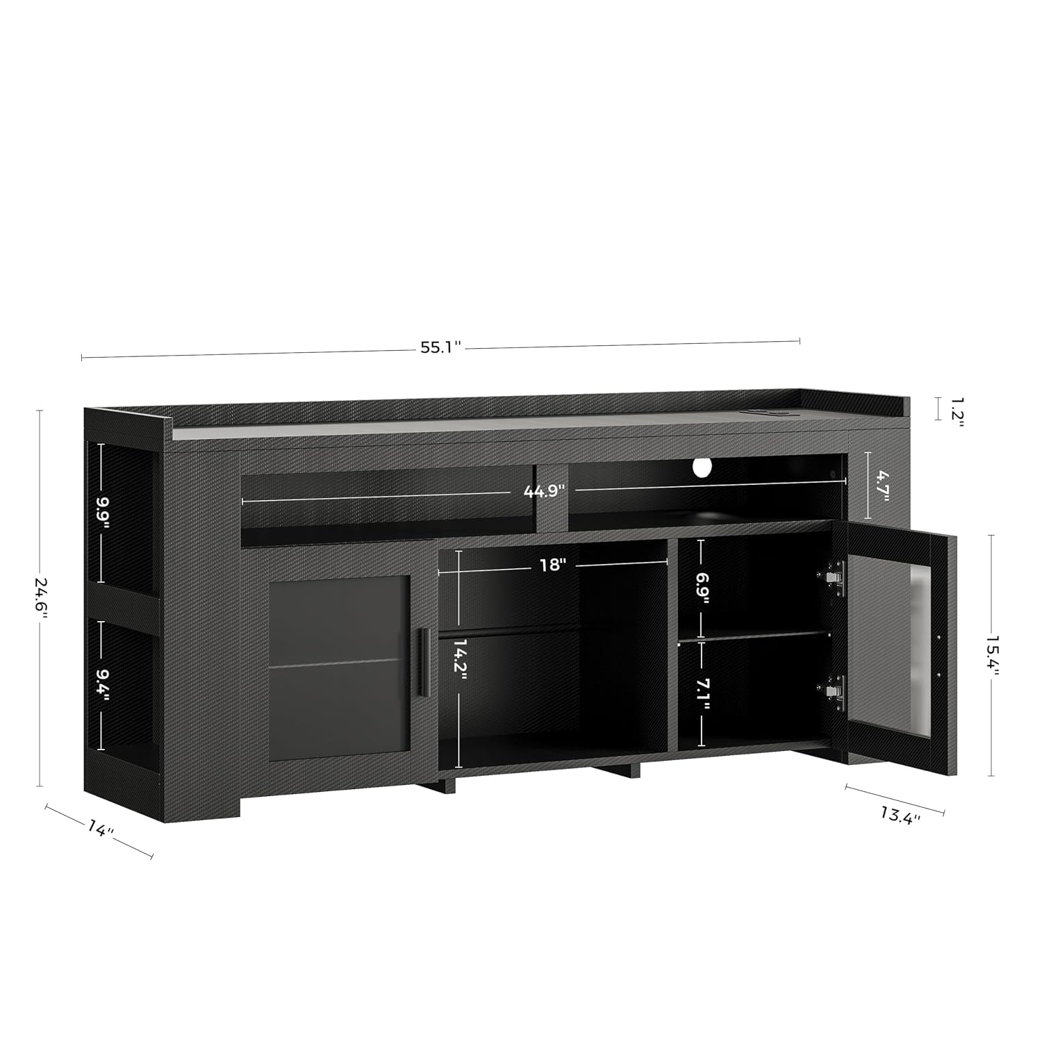Soporte para TV con Estación d - Gaming Console Tv Stand reseña y precio