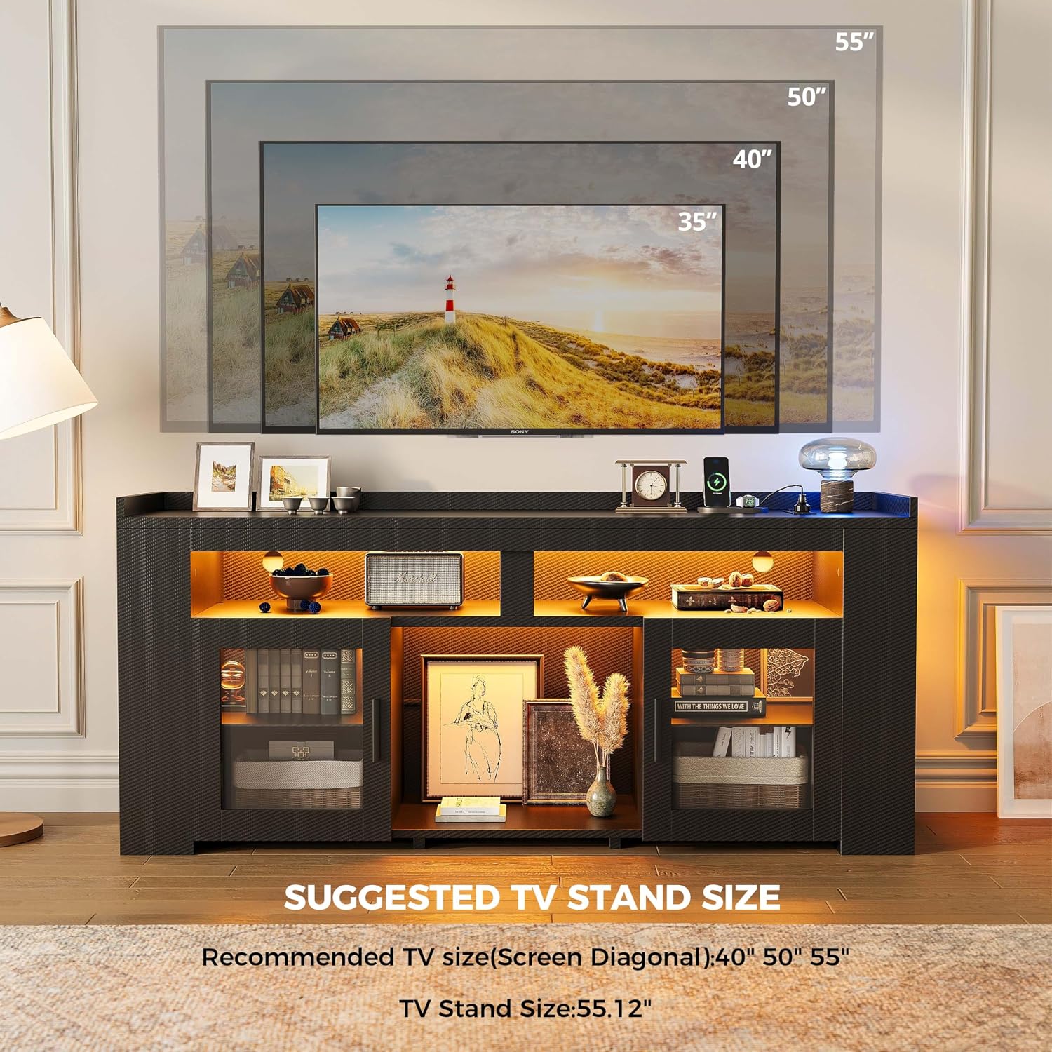 Soporte para TV con Estación d - Gaming Console Tv Stand reseña y precio