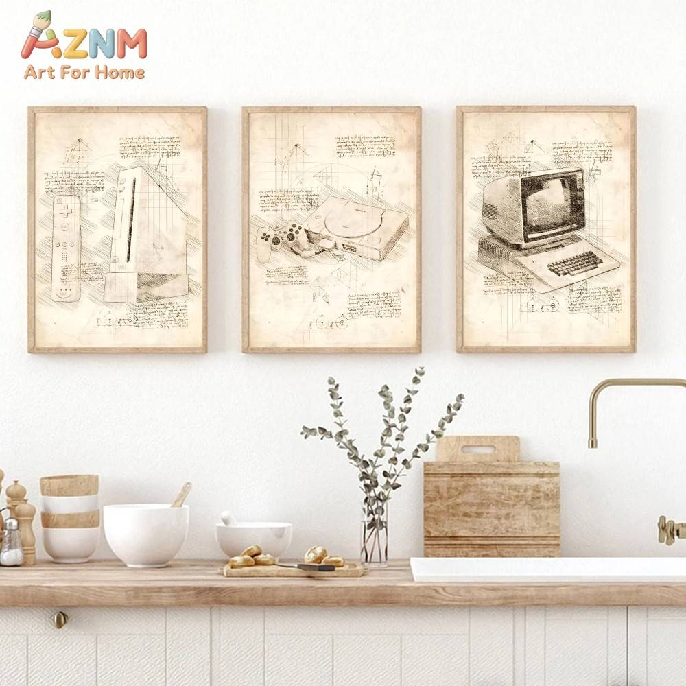AZNM - Lienzo Decorativo con D - Gaming Console Room reseña y precio