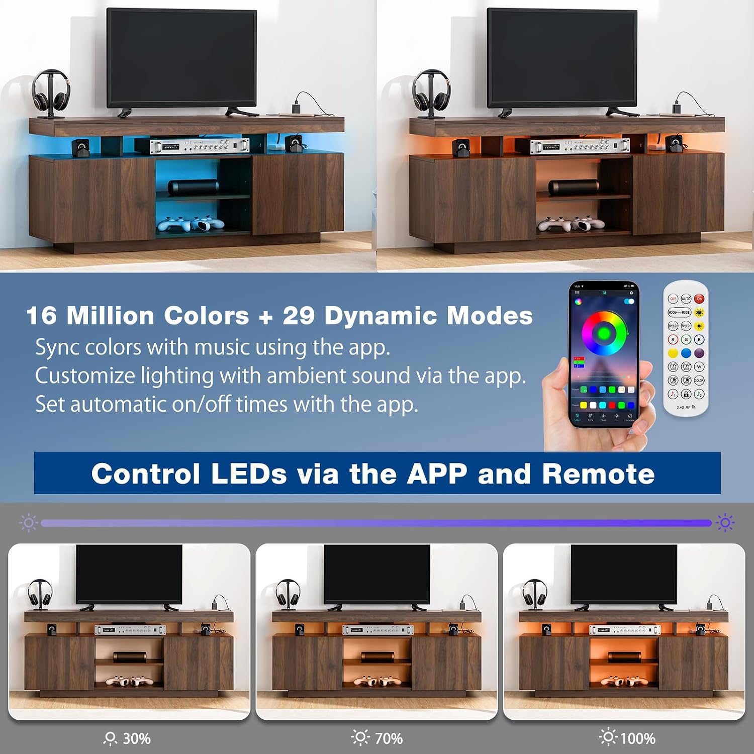 Soporte para TV LED con Tomas  - Gaming Console Tv Stand reseña y precio