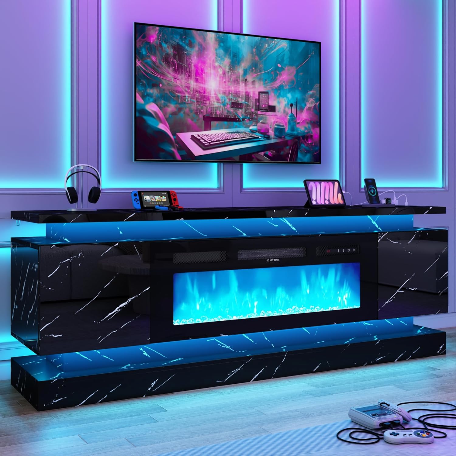 Soportes para TV LED de 71 pul - Gaming Console Tv Stand reseña y precio