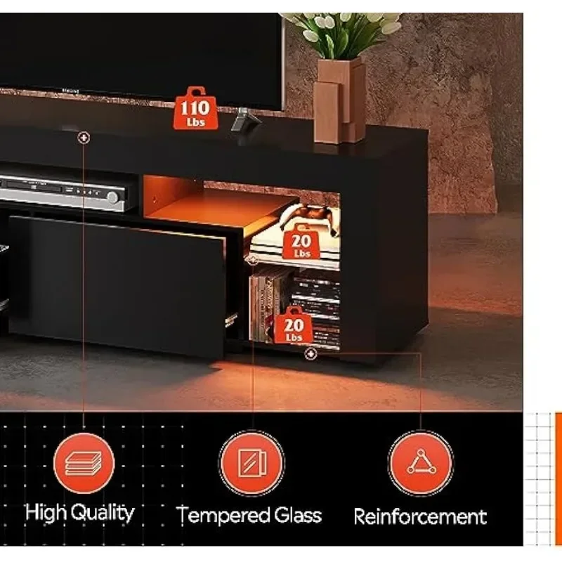 Consola de TV de madera con 2  - Gaming Console Tv Stand reseña y precio