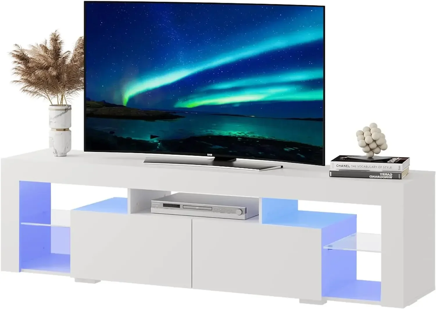 Consola de TV de madera con 2  - Gaming Console Tv Stand reseña y precio